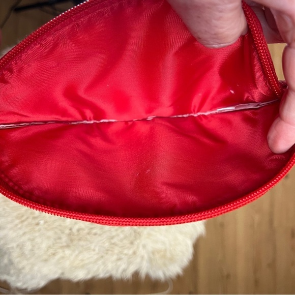 NYX PROFESSIONAL MAKEUP Bag. LIPS! Red Pebbled Plastic with Zipper. 5X9” - Picture 4 of 4